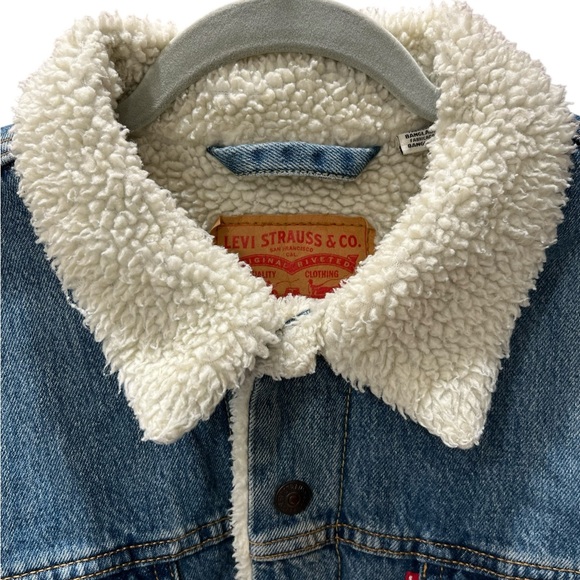 Levi’s Denim Sherpa snap closure Jacket-XL - Picture 6 of 11